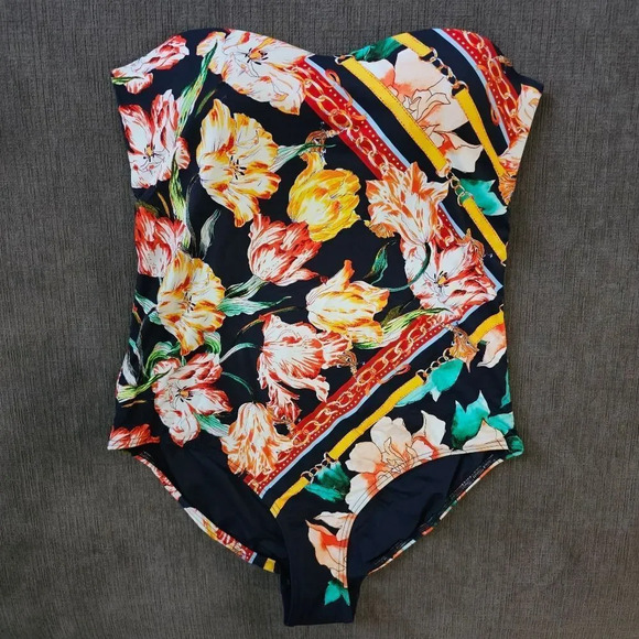 Jets Jessika Allen Australia Galleria size 8 Bandeau strapless women swimsuit - Picture 1 of 15